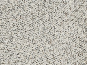 Hanse Home, Kusový koberec Braided 105553 Light Melange kruh – na von aj na doma, 150x150 (priemer) kruh, biela, chodba / predsieň