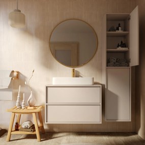 Závěsná koupelnová skříňka Mossy 38 cm kašmírová