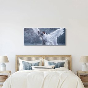 Obraz dievčaťa na jednorožcovi (120x50 cm)