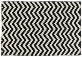Prateľný koberec ziggo 140 x 200 cm čierno-biely MUZZA