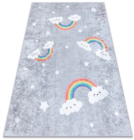 Detský koberec JUNIOR 52063.801 dúha, sivý