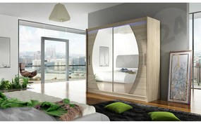 Skriňa London IV, Farby: kašmír, Osvetlenie: osvetlenie LED RGB - farebné
