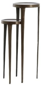 Kovové okrúhle odkladacie stolíky v súprave 2 ks 35x35 cm Tobias – Light &amp; Living