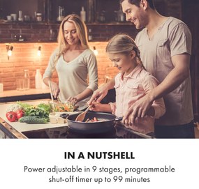 Klarstein Delicatessa 3, indukčná varná doska, 5800 W, 3 zóny, sklokeramika, čierna