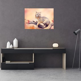 Sklenený obraz - Líška (70x50 cm)