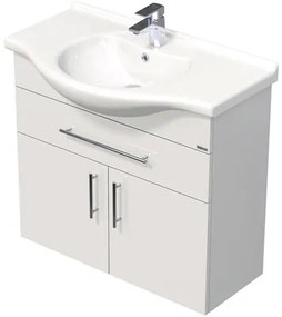 Kúpeľňová skrinka s umývadlom LANDAU Ideal 85 cm biela