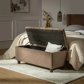 Velúrová lavica KARING s úložným priestorom