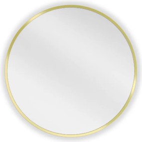 Mexen Loft, okrúhle kúpeľňové zrkadlo 45 cm, farba rámu zlatá lesklá, 9850-045-045-000-50