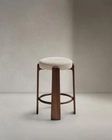 Béžová/v tmavo prírodnej farbe barová stolička z jaseňového dreva (výška sedadla 75 cm) Granite – Kave Home