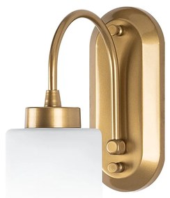Nástěnná lampa Hemikilo mléčné sklo/zlatá