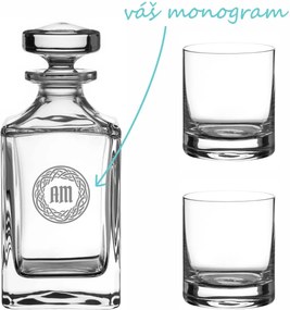 Pieskovaný whisky set Ares (1+2)