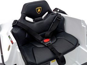 Ramiz Lamborghini SIAN Batéria pre deti biela + diaľkové ovládanie + EVA + pomalý štart + zvuková LED dióda