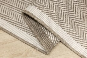 Šnúrkový obojstranný behúň Brussels 205681/10610 Linen krémový / béžový