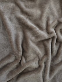 Baránková deka mikroplyš Exclusive 220 × 200 cm – Laura sivohnedá
