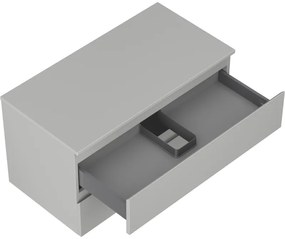 Mexen Orio, kúpeľňová skrinka 90 cm s hornou doskou, 2 zásuvky, sivá matná, 91A10-09047-2-BFFC62