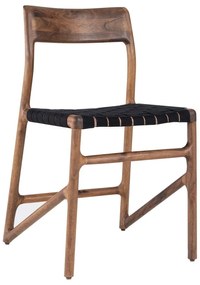 Čierna/hnedá jedálenská stolička Fawn – Gazzda