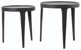 Okrúhle odkladacie stolíky v súprave 2 ks ø 43 cm Tobias – Light &amp; Living