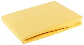 JERSEY PRESTIERADLO 160X200 CM, VÝŠKA 30 CM HORČICOVÉ