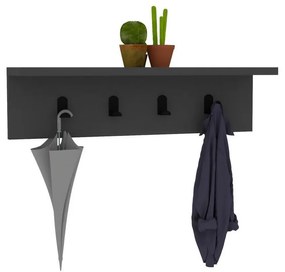 Nástenný vešiak AYLA 14x60 cm antracit