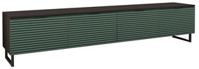 TV stolík/skrinka Kotoni 200, Farby: Čierny grafit + Zelená