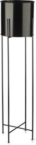 KOVOVÝ KVETINÁČ SO STOJANOM DARK 95X21 CM ČIERNA