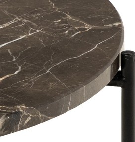 Okrúhly odkladací stolík s mramorovou doskou ø 52 cm Avila – Actona