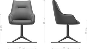 Jedálenská stolička Alja-Flex s opierkami bouclé mäkký béžová podstava