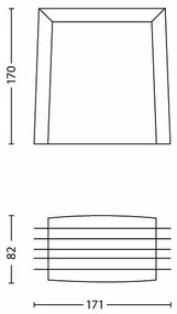 Philips - Vonkajšie nástenné svietidlo SHADES 1xE27/15W/230V IP44 šedá