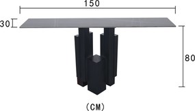Konzolový stol Modig 150 cm čierny