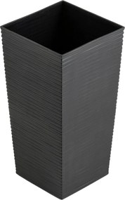 PLASTOVÝ KVETINÁČ PORTO RIFLO 46X25X25 CM ČIERNA
