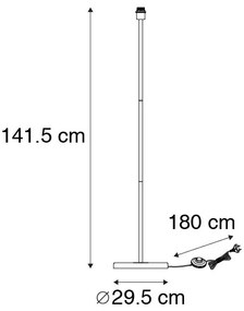 Moderná stojaca lampa mosadz - Kaso