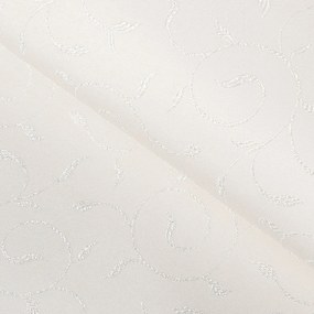 Goldea sviatočný okrúhly teflónový obrus - smotanový s veľkými ornamentmi Ø 140 cm