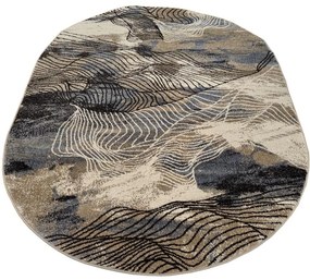 Kusový koberec Axel béžovo sivý ovál 190x270cm