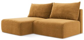 Oranžová rozkladacia/s úložným priestorom rohová pohovka (ľavý roh) Kalena – Makamii