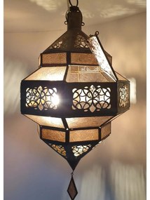 Orientálna závesná lampa Maha Amber