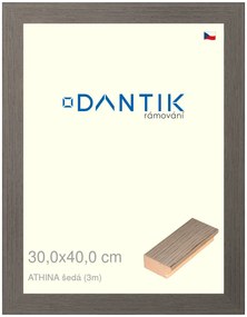 DANTIK rám na obraz 30x40 | ATHINA šedá (Plexi Čiré)