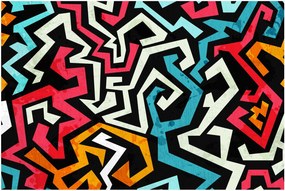 Obraz grafické abstrakcie (90x60 cm)