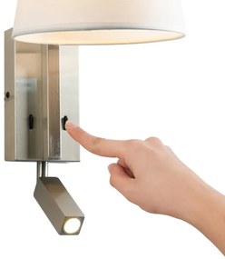 Brilagi - LED Nástenná lampa RAYA 1xE14/40W/230V + LED/3W biela/matný chróm