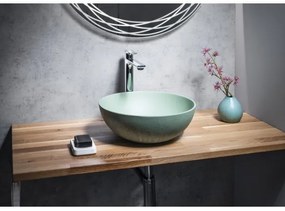 Sapho - Umývadlo na dosku FORMIGO Ø 39 cm betón/zelená