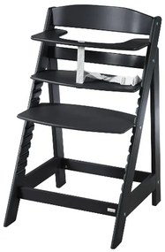 roba Detská drevená vysoká jedálenská stolička Sit Up (čierna/flex)  (100306933)