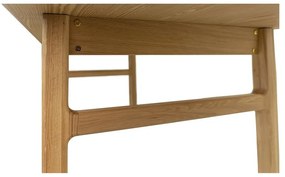 Rozkladací jedálenský stôl s prídavnou doskou v dekore duba 90x180 cm Curved – Woodman