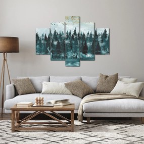 Obraz - Zvieratá v lese (150x105 cm)