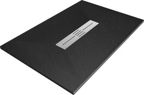 Mexen Toro, SMC obdĺžniková sprchová vanička 100 x 70 cm, čierna matná, 43707010