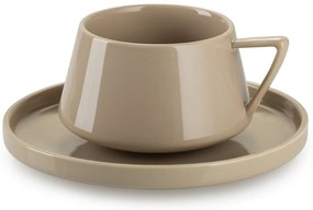 Porcelánová šálka s podšálkou Luna 200 ml sada 2ks