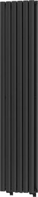 Mexen Dallas, vykurovacie teleso 1600 x 360 mm, 1039 W, čierna, W214-1600-360-00-70