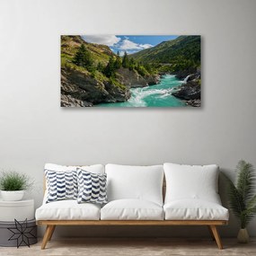 Obraz na plátne Hory rieka príroda 120x60 cm
