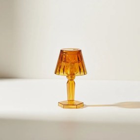 Svetelná mini LED lampa Nate 11 cm hnedá