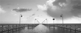 Obraz - Promenáda pri pobreží (120x50 cm)