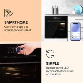 Klarstein Illuminosa Smart, vstavaná rúra, 2800 W, 11 funkcií, ovládanie pomocou aplikácie