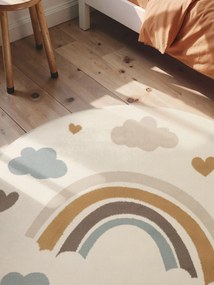 Hanse Home, Detský koberec Adventures 106418 Cream Multicolor kruh, 160x160 (priemer) kruh, viacfarebná, detská izba